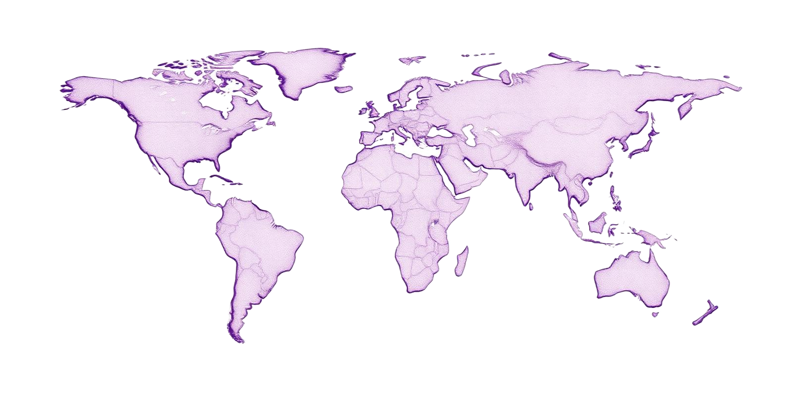 Hand-drawn world map